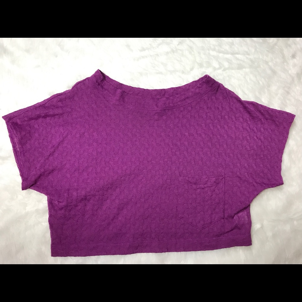 Rachel Comey Magenta Dolman Sleeve Crop Top